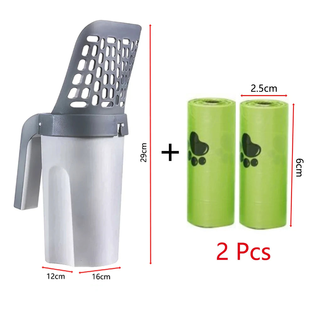 Cat Litter Scoop With Bag Holder