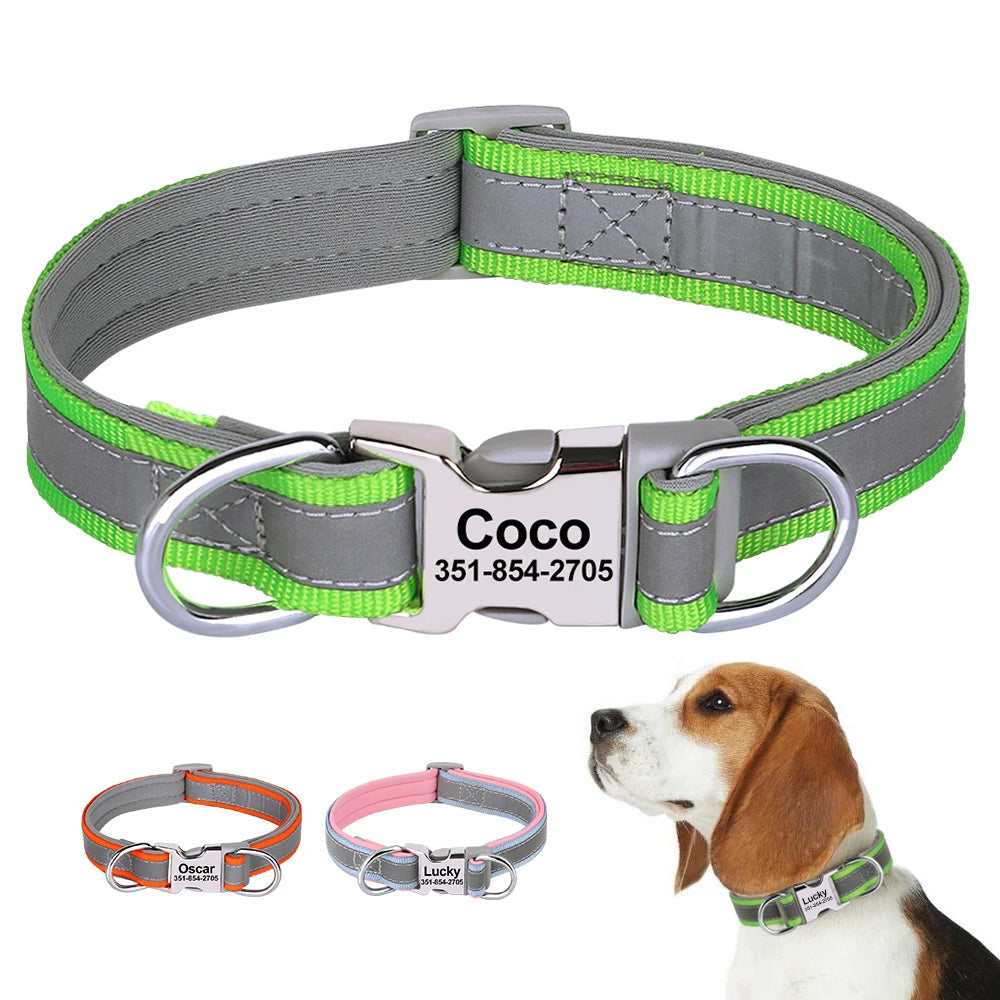 Personalized Reflective Dog Collars