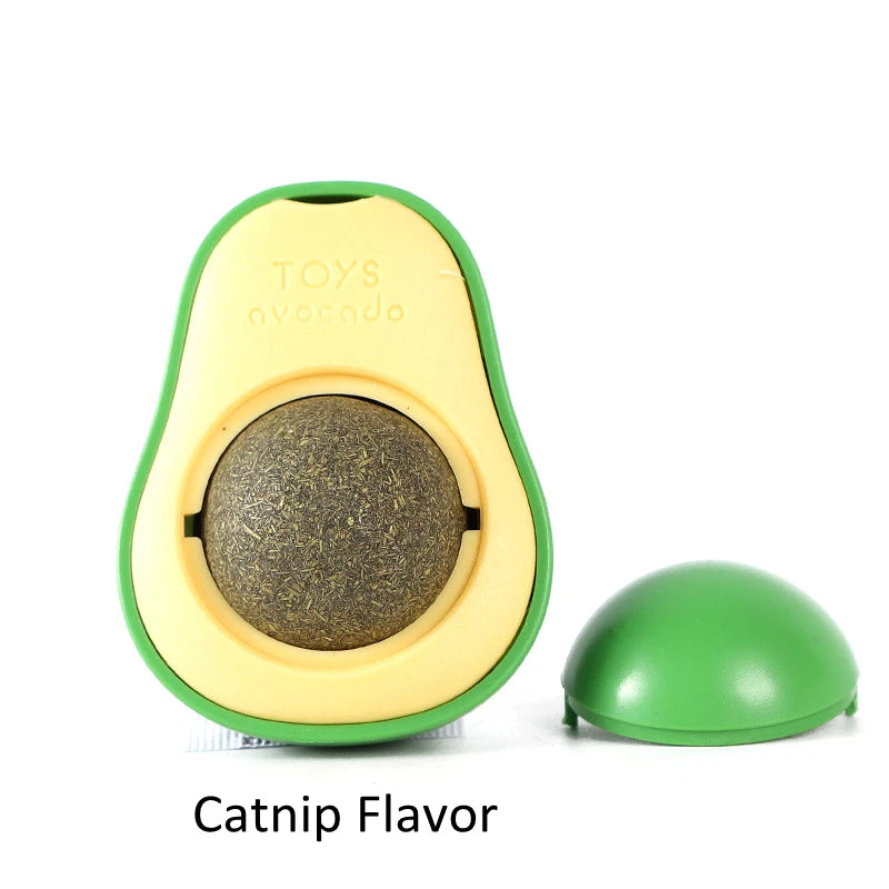 Avocado Shape Healthy Gut Catnip Mint Interactive Ball Pet Companion Cat Toys